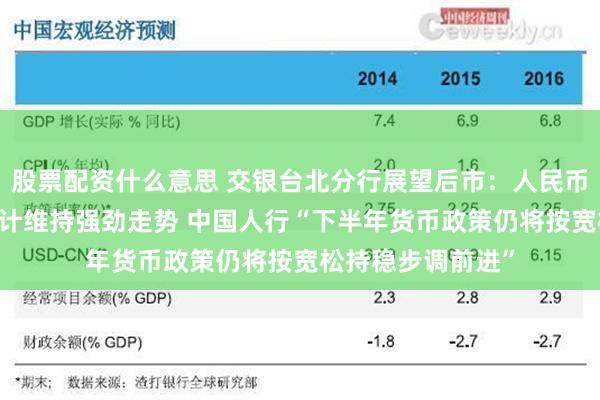 股票配资什么意思 交银台北分行展望后市：人民币贬势昙花一现 预计维持强劲走势 中国人行“下半年货币政策仍将按宽松持稳步调前进”