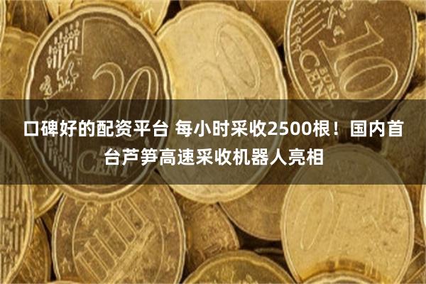 口碑好的配资平台 每小时采收2500根！国内首台芦笋高速采收机器人亮相