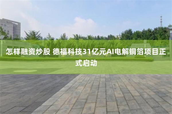 怎样融资炒股 德福科技31亿元AI电解铜箔项目正式启动